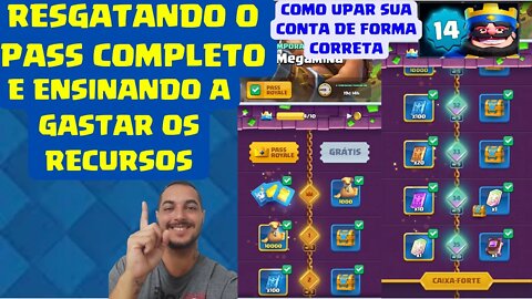 RESGATEI O PASSE COMPLETO E UPEI A CONTA!!! #clashroyale #alakazam #clashroyalebrasil