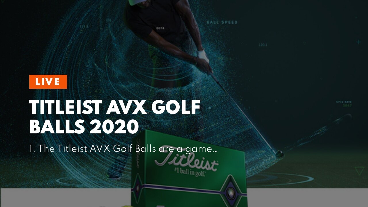Titleist AVX Golf Balls 2020