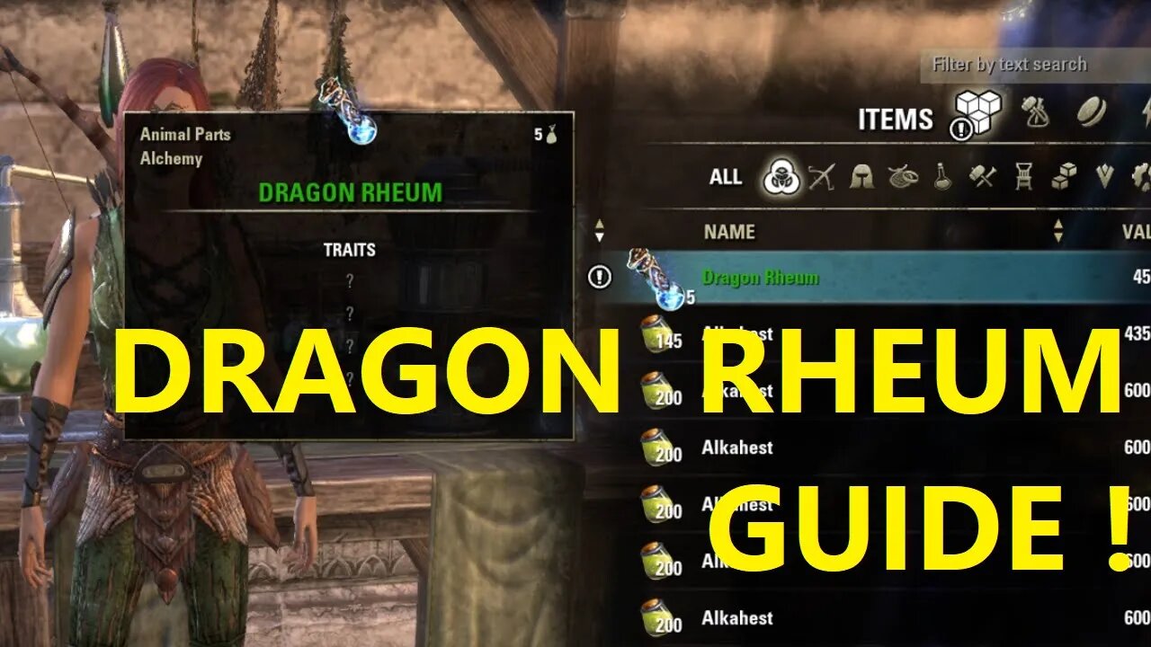 ESO Dragon Rheum! - Alchemy Reagent Guide (Dragonhold DLC) Elder Scrolls Online