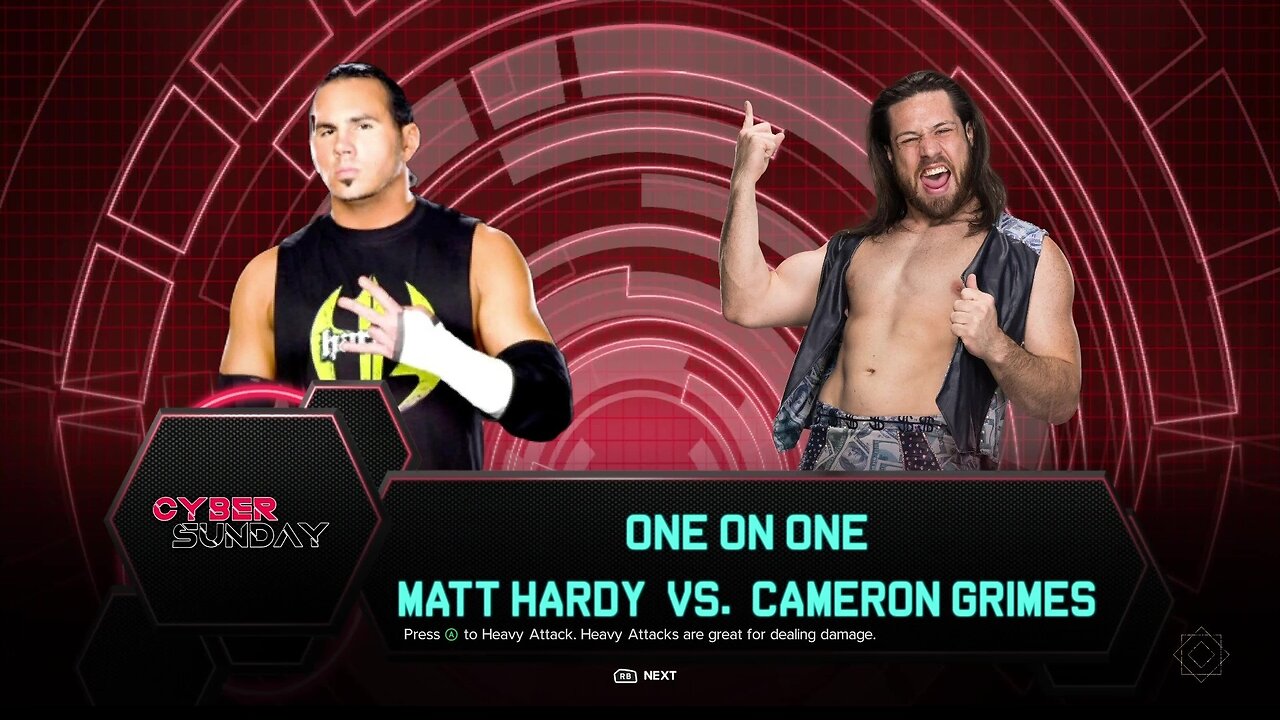WWE 2k24 Matt Hardy vs Cameron Grimes