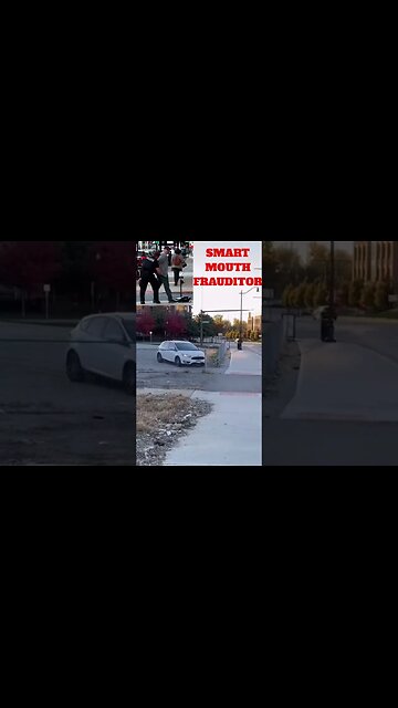 Frauditor Kult News Nearly Run Down on Sidewalk by Irate Driver! #shorts