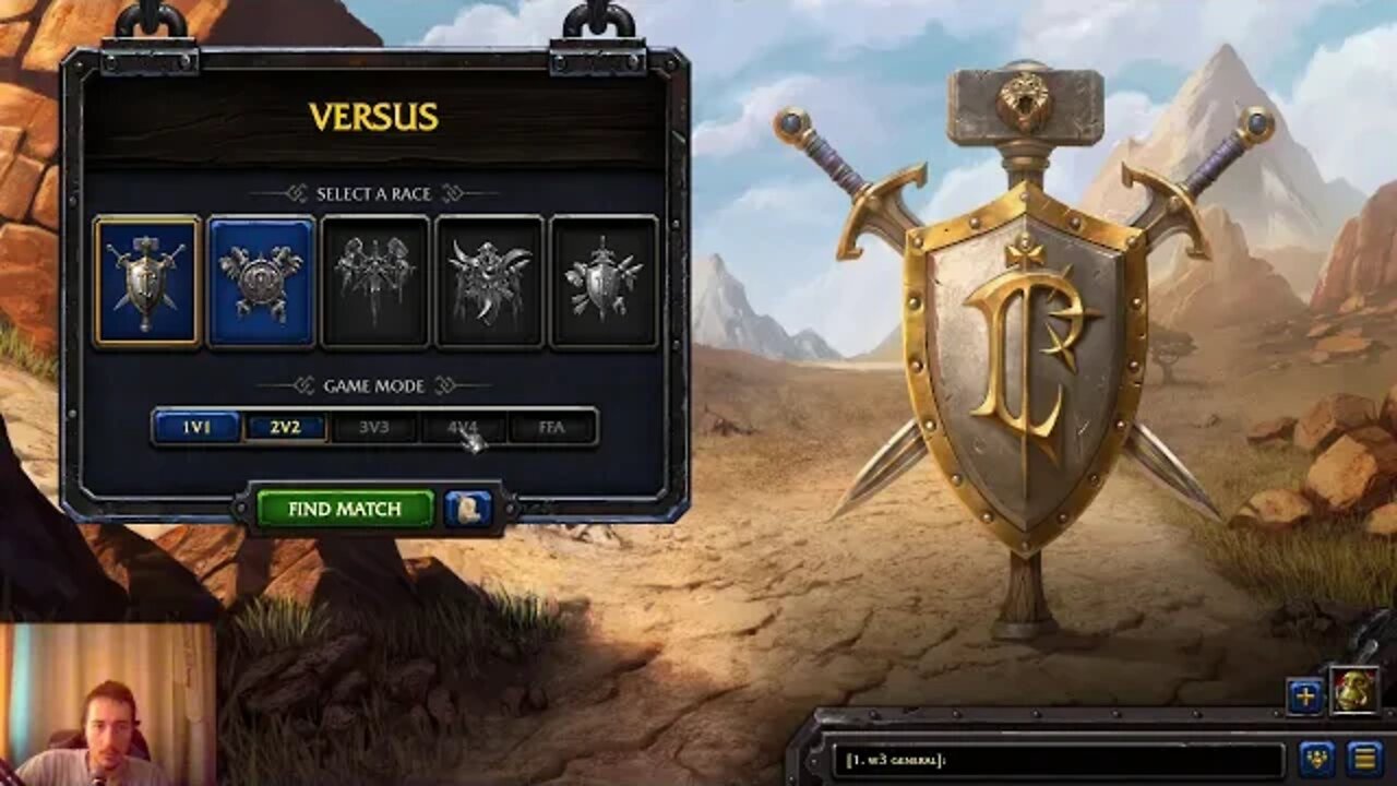 A 2v2 reforged β match (actually a 2v1)