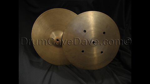 14” Vintage Zildjian Quick Beat Hi Hats, late 1970s HOLLOW LOGO!