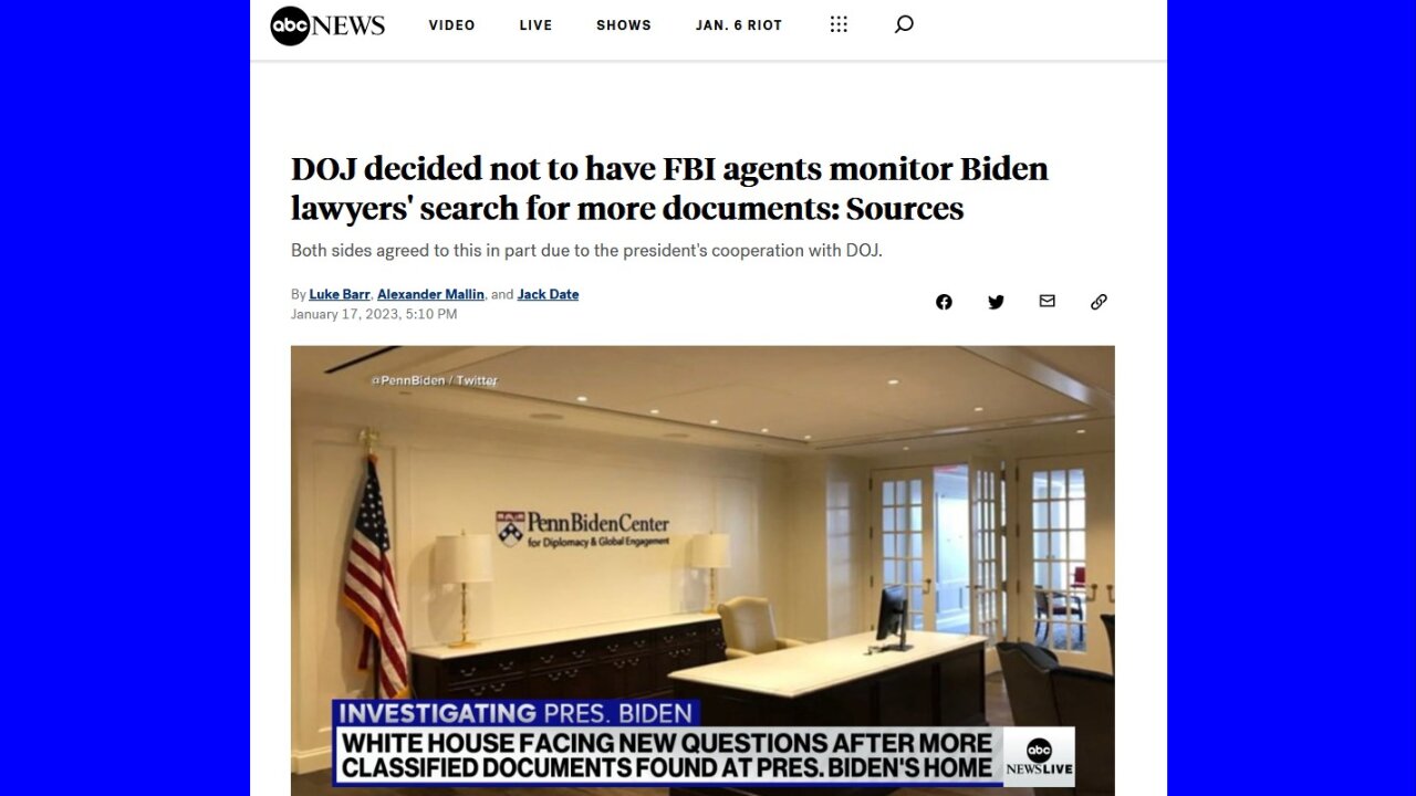 DOJ decided not to have FBI agents monitor Biden lawyers' search for more documents
