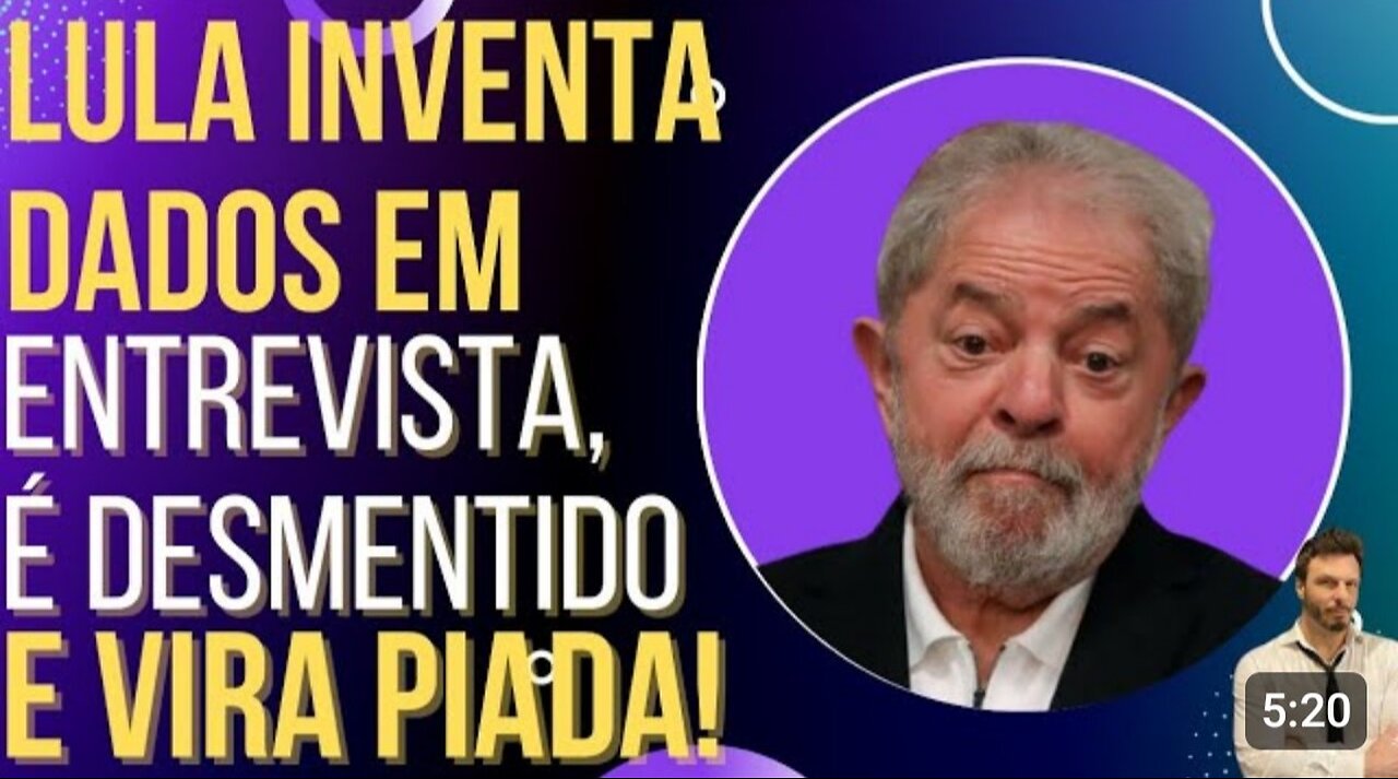 Bebum DILMED again: Lula invents data in an interview, is denied and becomes a joke! by HiLuiz