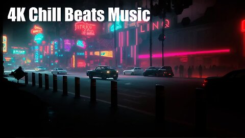 4K Chill Beats Music - Palma | (AI) Style Cyberpunk Neon | Las Vegas Boulevard