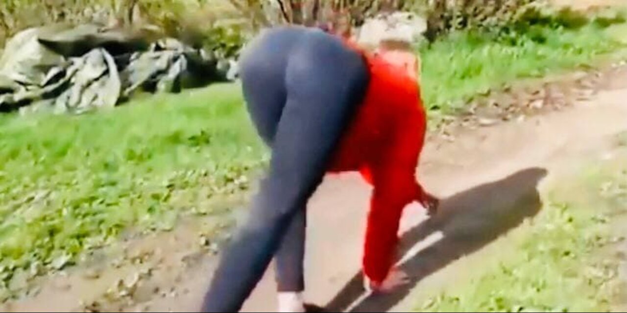 UNBELIEVABLE.. Woman runs and jumps like a horse, alongside her dog..