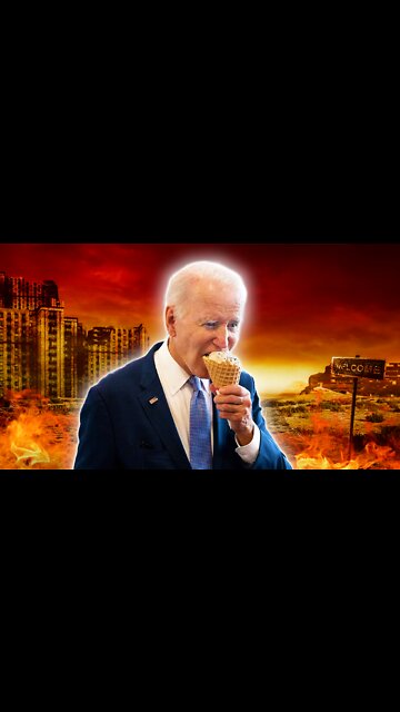 Man Eats Ice Cream As World Crashes Around Him