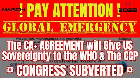 ⚫🔴2566.a 🚨US Sovereignty Under the WHO (CCP) 🚨