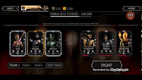 Shirai Ryu Tower 140th lethal floor BOSS FIGHT / MKXI mobile