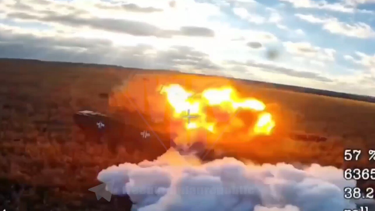 Russian drone attacks on a Ukrainian T-72B in the Pokrovsk Sector - 16th November 2024