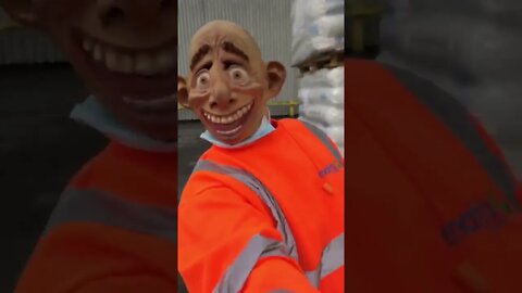 Man Gets Fright From Co-Worker Wearing Mask