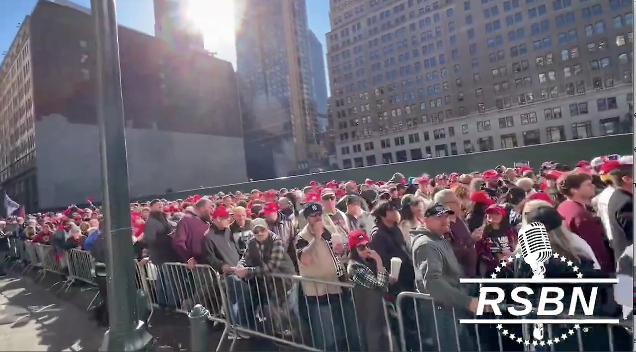 Look at this crowd in New York City ahead of Trump’s rally at MSG