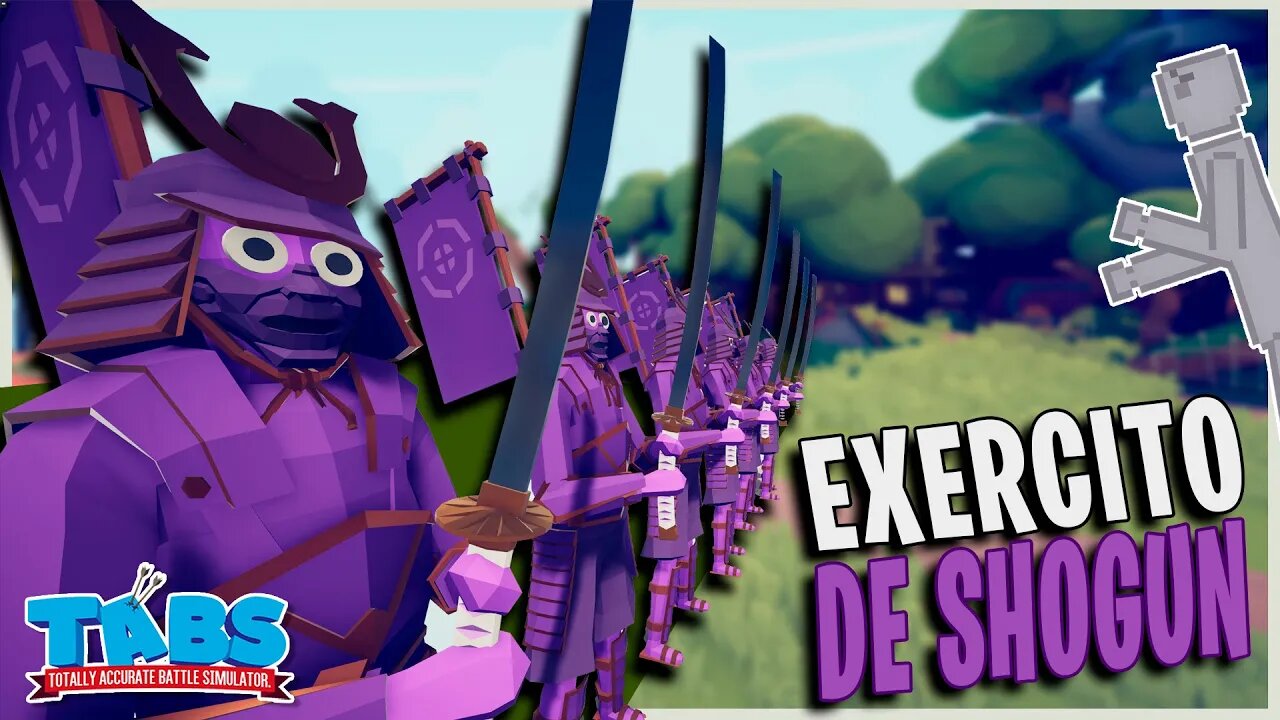 Exercito de Shoguns (roxos? 🤔) nos 205 dias Totally Accurate Battle Simulator