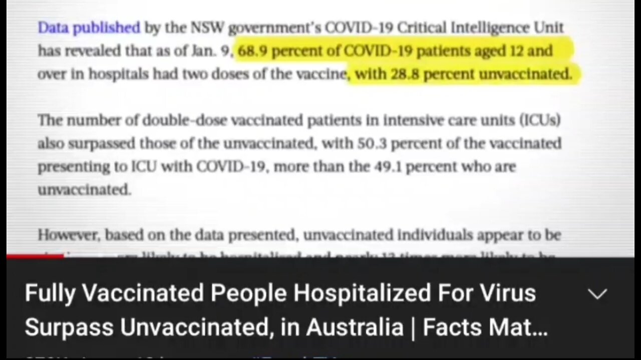 Australia 🇦🇺 Vaxd Worse Than Unvaxd