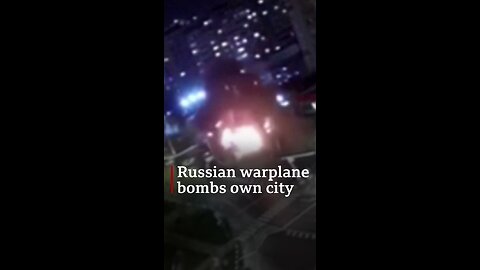 BREAKING Moment Russian warplane accidentally bombs own city
