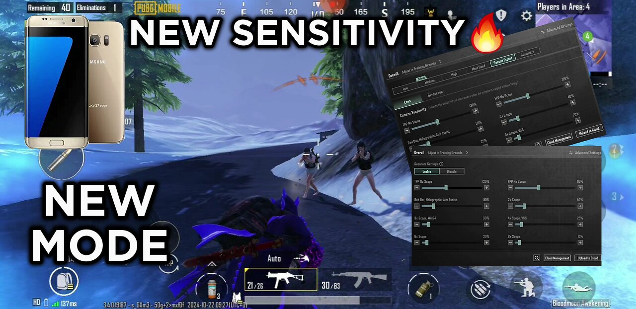 New Sensitivity & Controls For Samsung S7🔥 | 3.4 Update | Samsung S7 Best Sensitivity For Pubg 🔥