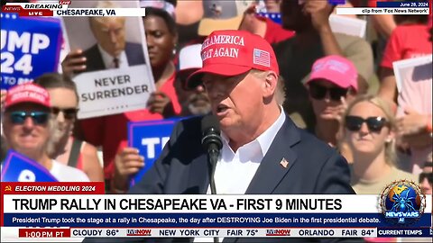 TRUMP RALLY IN CHESAPEAKE, VA: FIRST 9 MINUTES