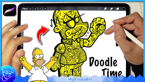 How to Draw Homer Simpson - Digital Art Tutorial Painting