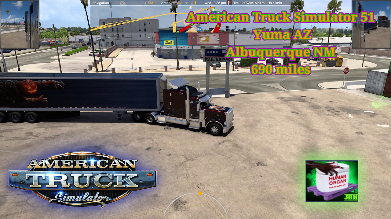 American Truck Simulator 51, Yuma AZ, Albuquerque NM, 690 miles