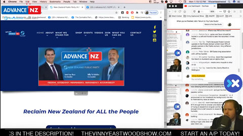 ​Advance NZ, Questions For Vinny Eastwood, The Vinny Eastwood Show - 31 August 2020