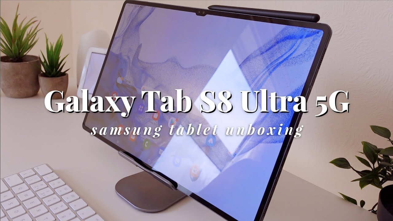 Unboxing Samsung Galaxy Tab S8 Ultra 5G, Camera, Keyboard Connect, S-pen (Aesthetic)