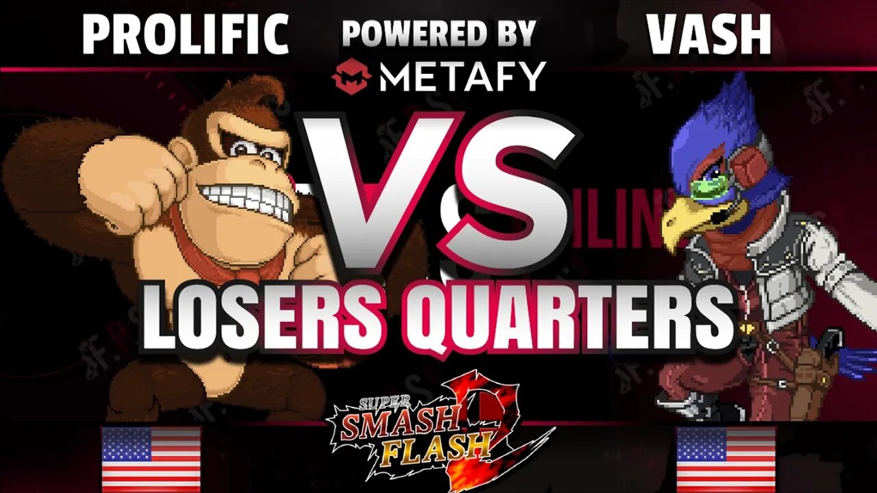 FPS4 Online - Prolific (Donkey Kong) vs. Vash (Falco) - SSF2 Losers Quarters