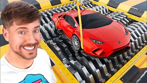 Lamborghini vs world largest shredder|| Mrbeast