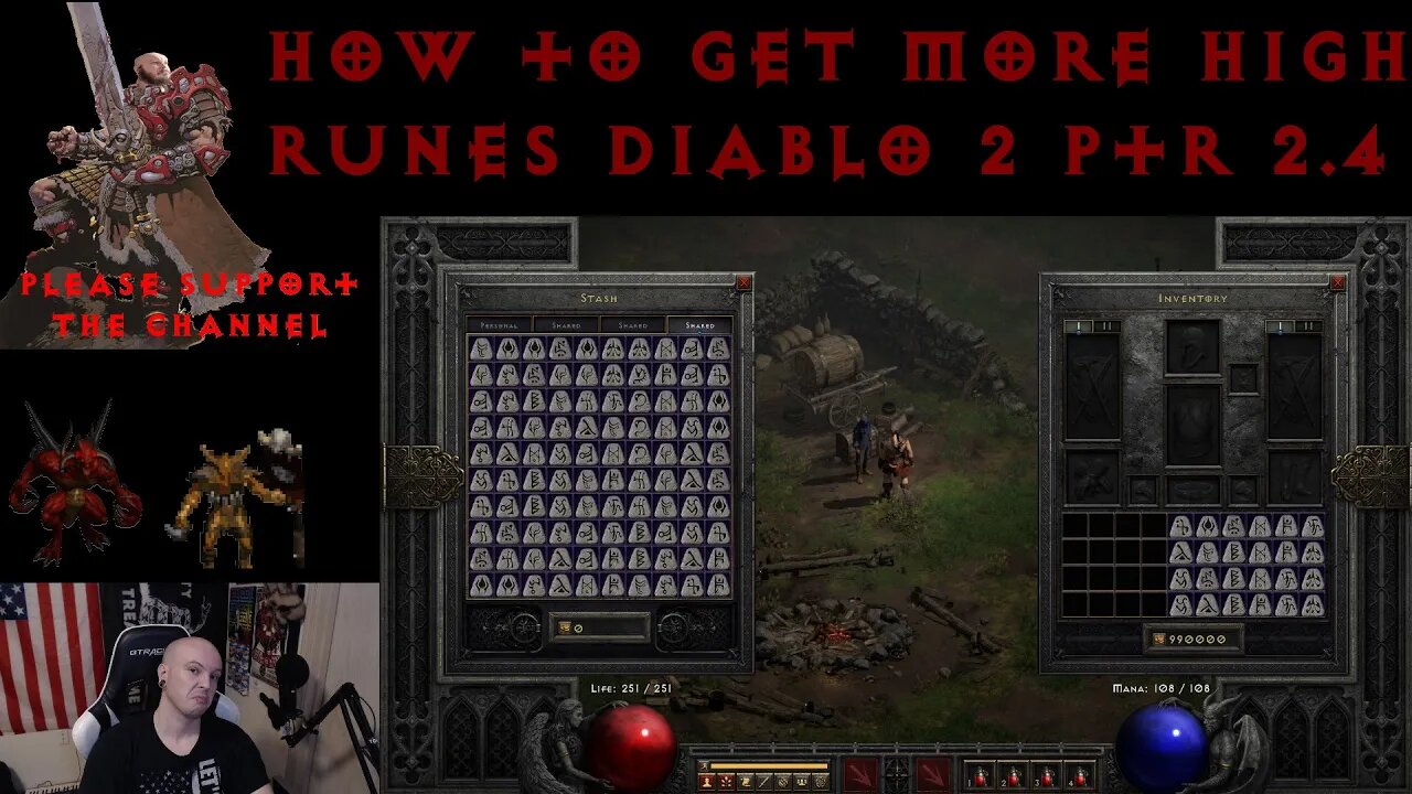 How To Restock Runes And Uniques | Diablo 2 Resurrected PTR Patch 2.4