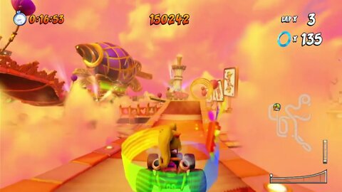 Hot Air Skyway Ring Rally Gameplay - Crash Team Racing Nitro-Fueled (Nintendo Switch)