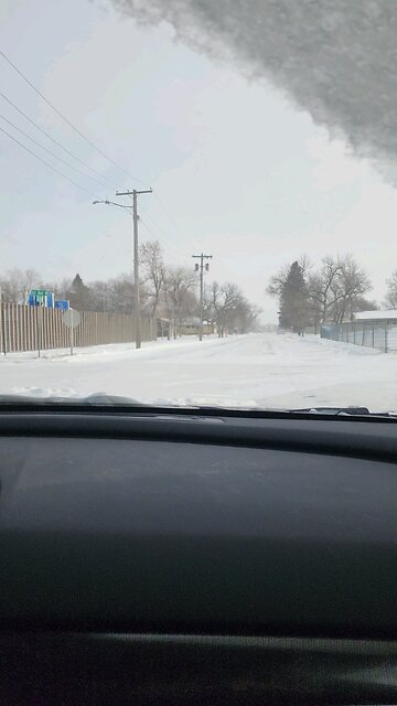 driving through our arctic wonderland