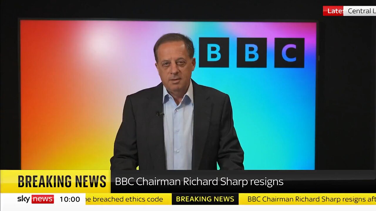 BREAKING NEWS: BBC chairman resigns.