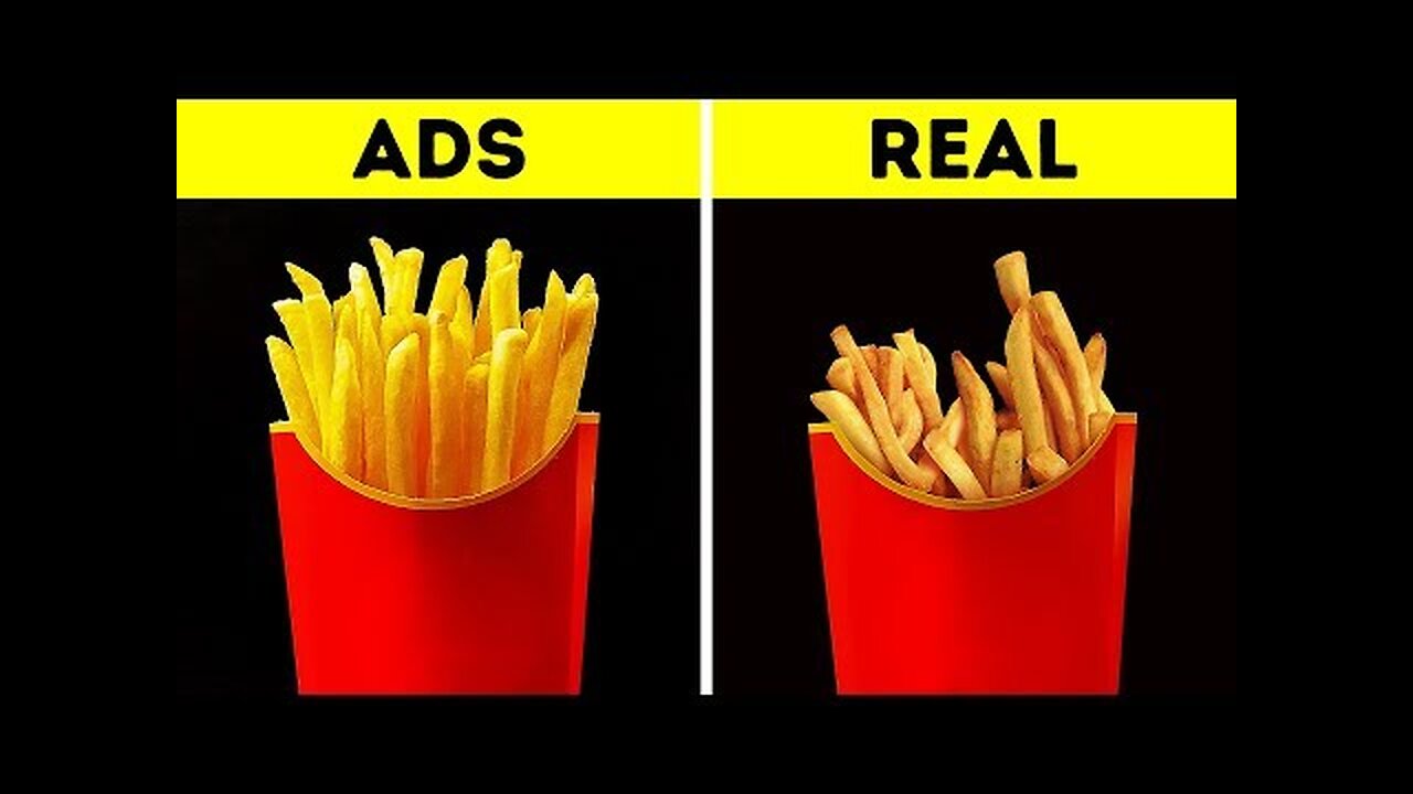 FOOD IN COMMERCIALS VS. IN REAL LIFE