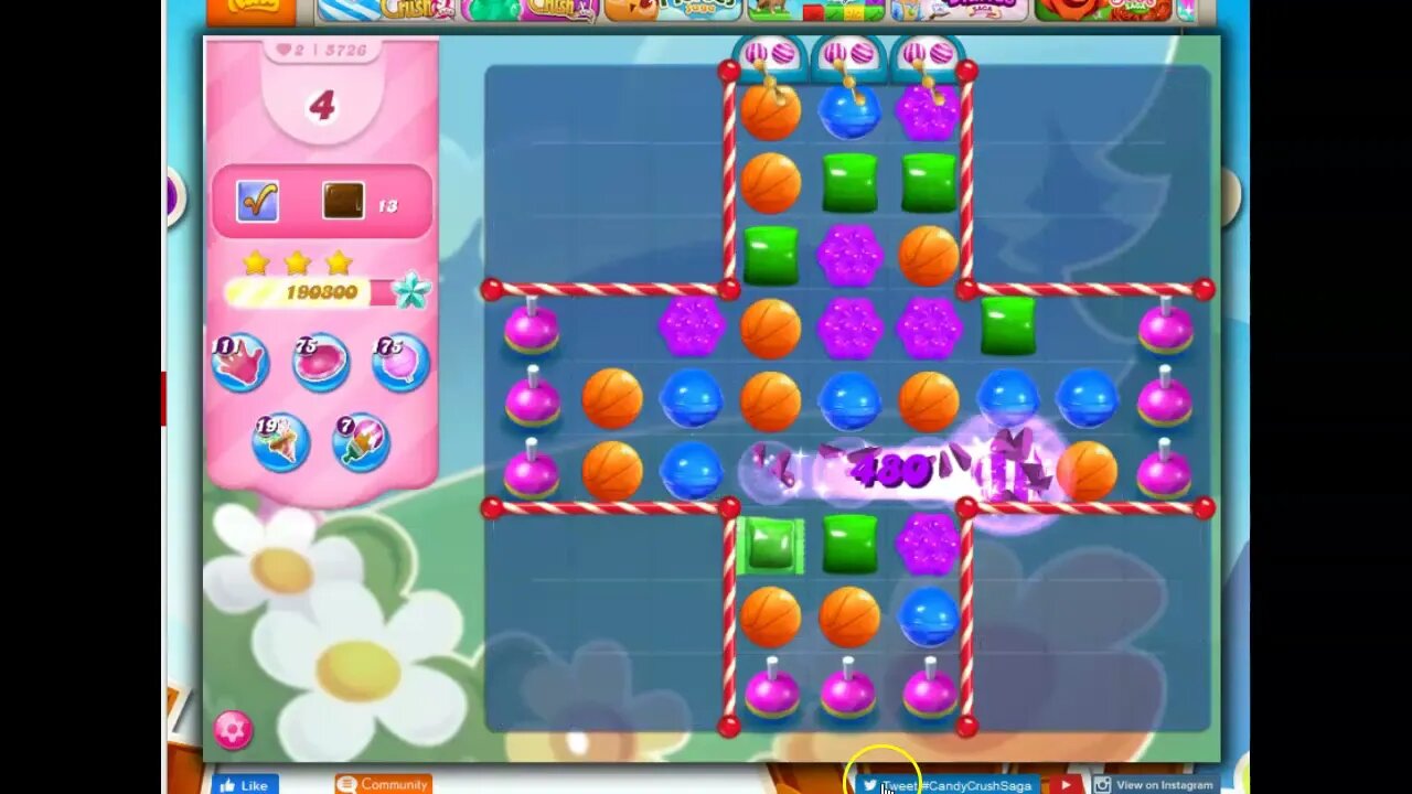 GLITCH HUNT! Candy Crush Level 5726 Talkthrough, 21 Moves 0 Boosters...oh...and 0 win, too!