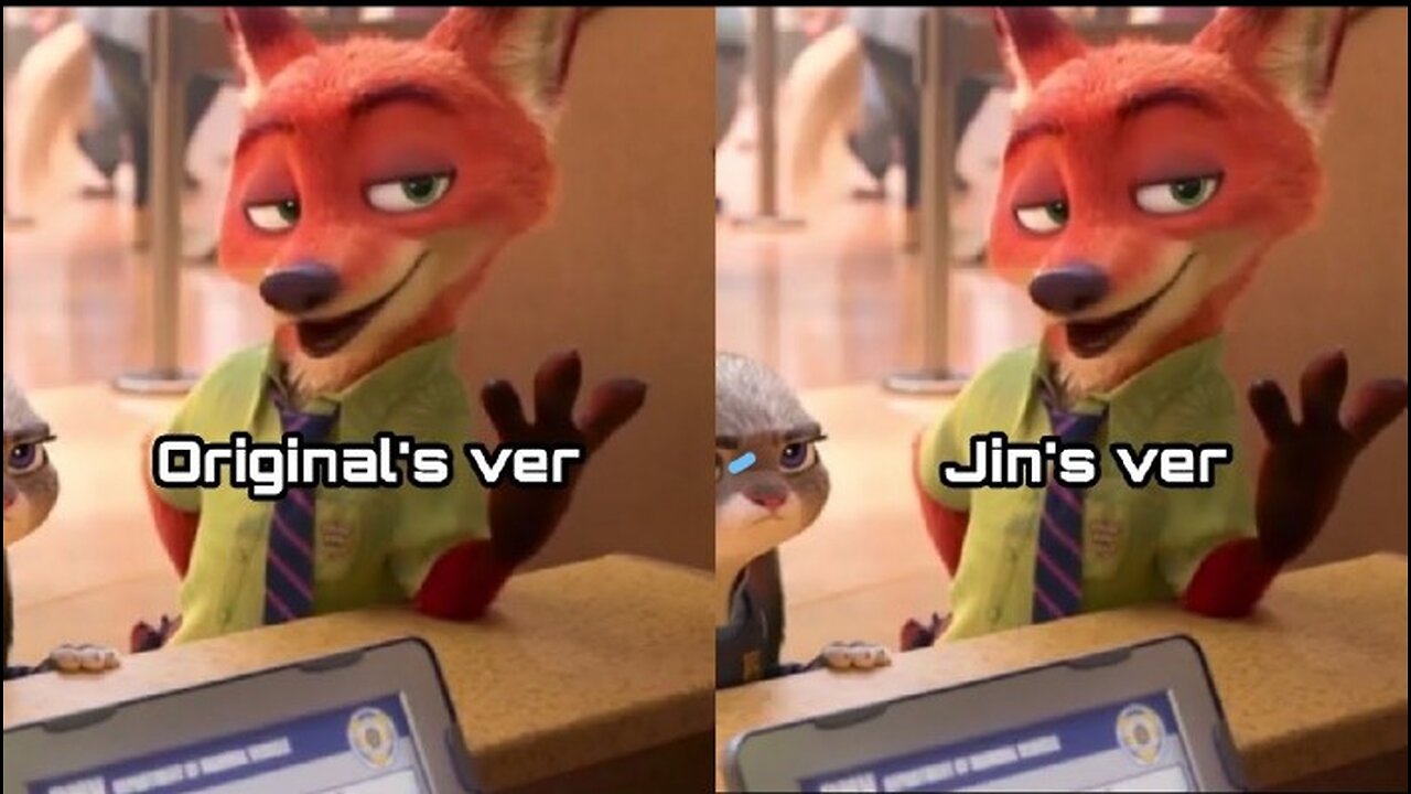 [Engsub] Zootopia Nick character: Original's dubbing ver vs BTS Jin's dubbing ver