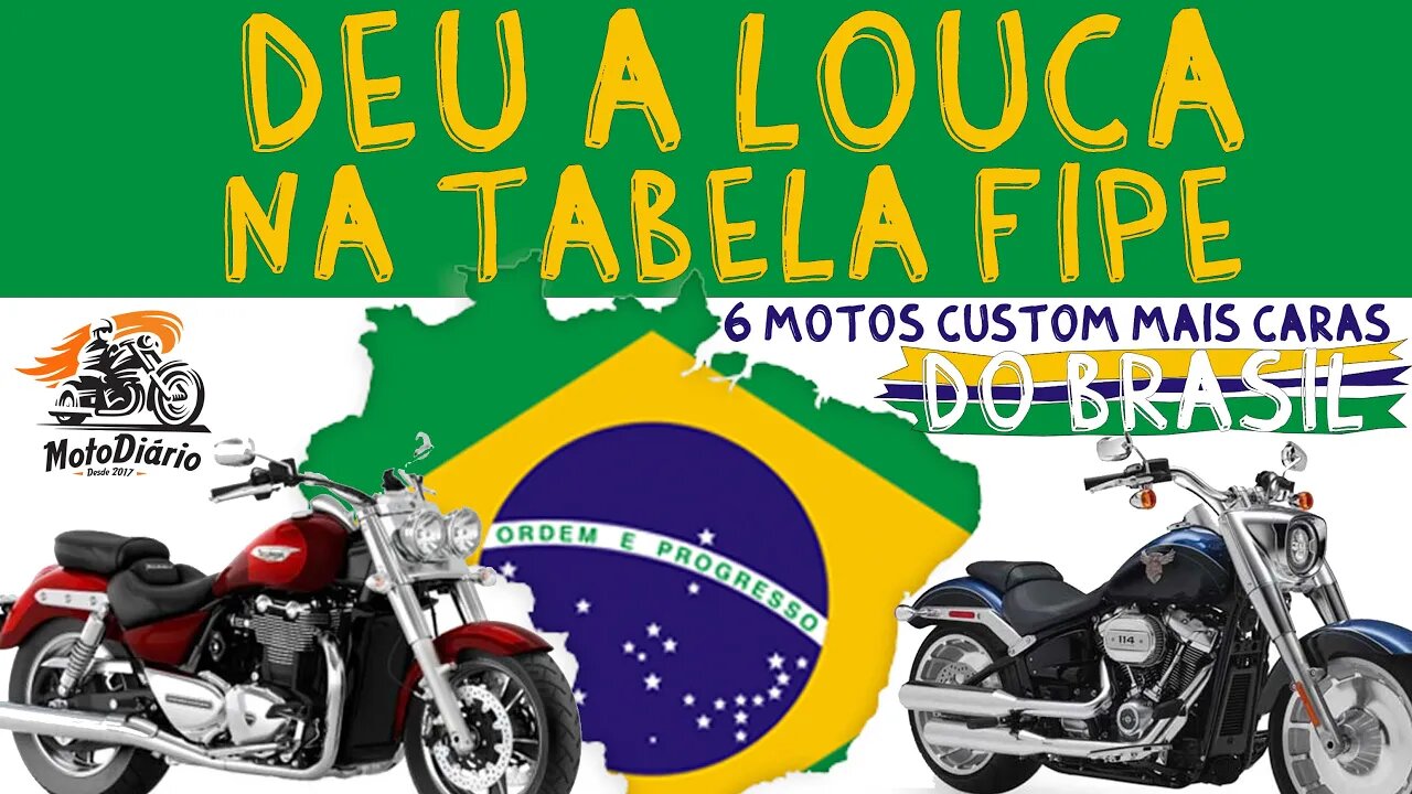 6 motos custom mais caras do Brasil. Deu a LOUCA na TABELA FIPE