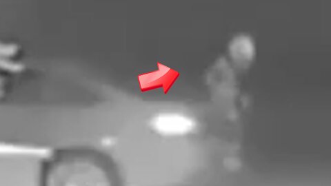 Alien seen on the side of a car in a late night surveillance video on November 16 2016 [Space]