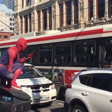 Spider-Man keeping the streets of Toronto safe
