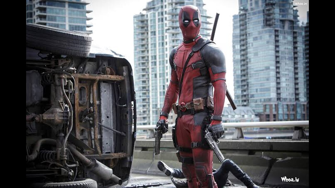 Deadpool road fight scene