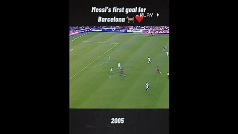 Messi's first goal for Barcelona 🐐👑⚡🇦🇷