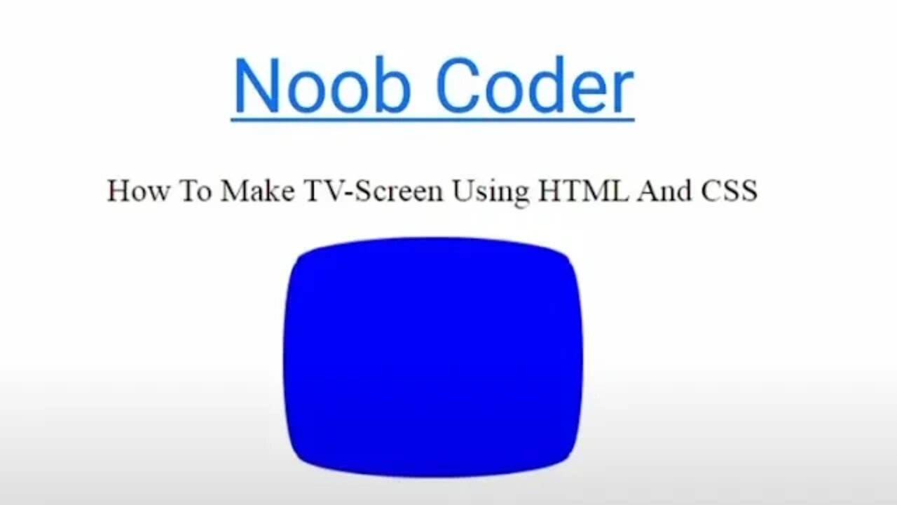 How To make TV-Screen(Shape) Using HTML and CSS || HTML And CSS for beginner #htmltutorial #css