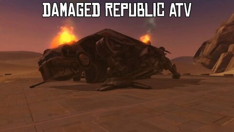 SWTOR Decoration - Damaged Republic ATV. Tatooine Stronghold