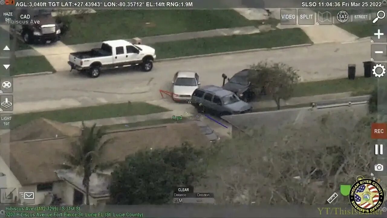 Pursuit of wanted man captured on video on Treasure Coast