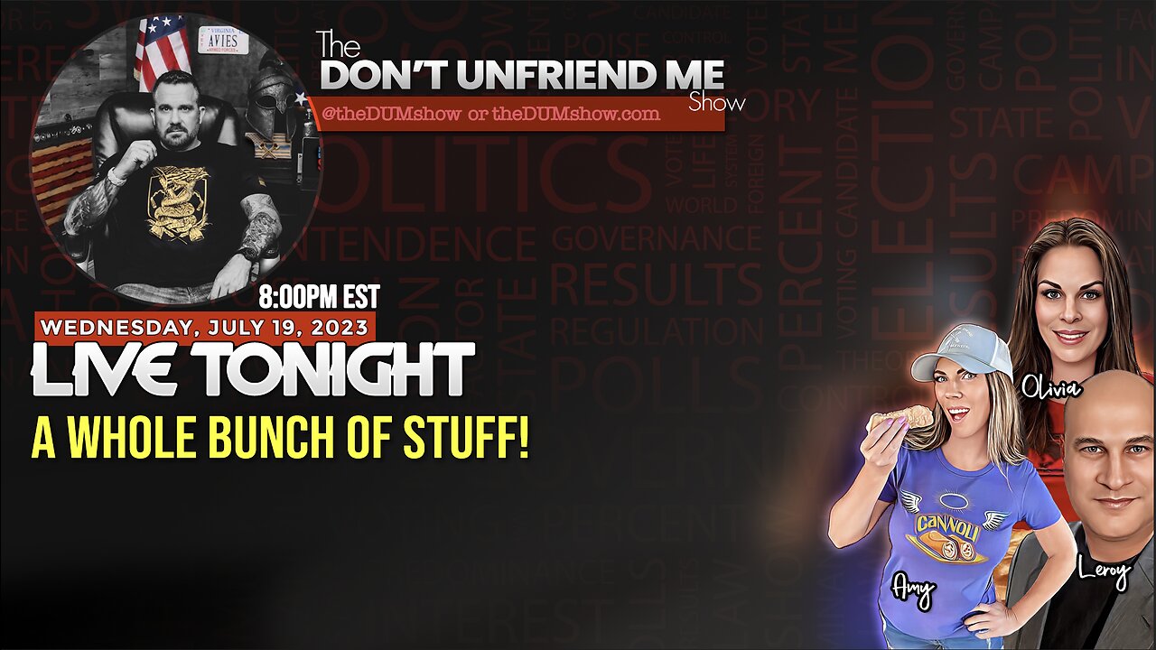 Tonight 8PM Eastern: The Don’t Unfriend Me Show Live!