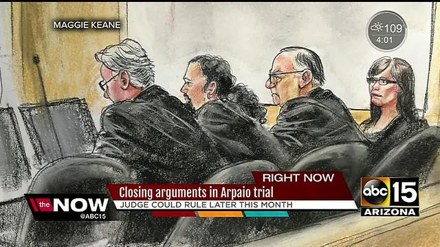 Closing arguments at Arpaio's trial completed