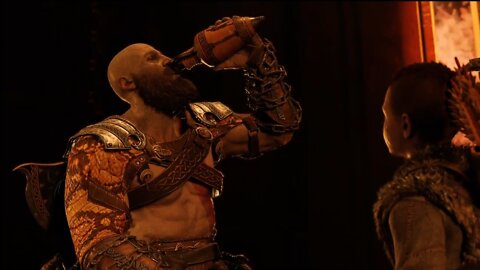 Kratos and Atreus Drinks Wine