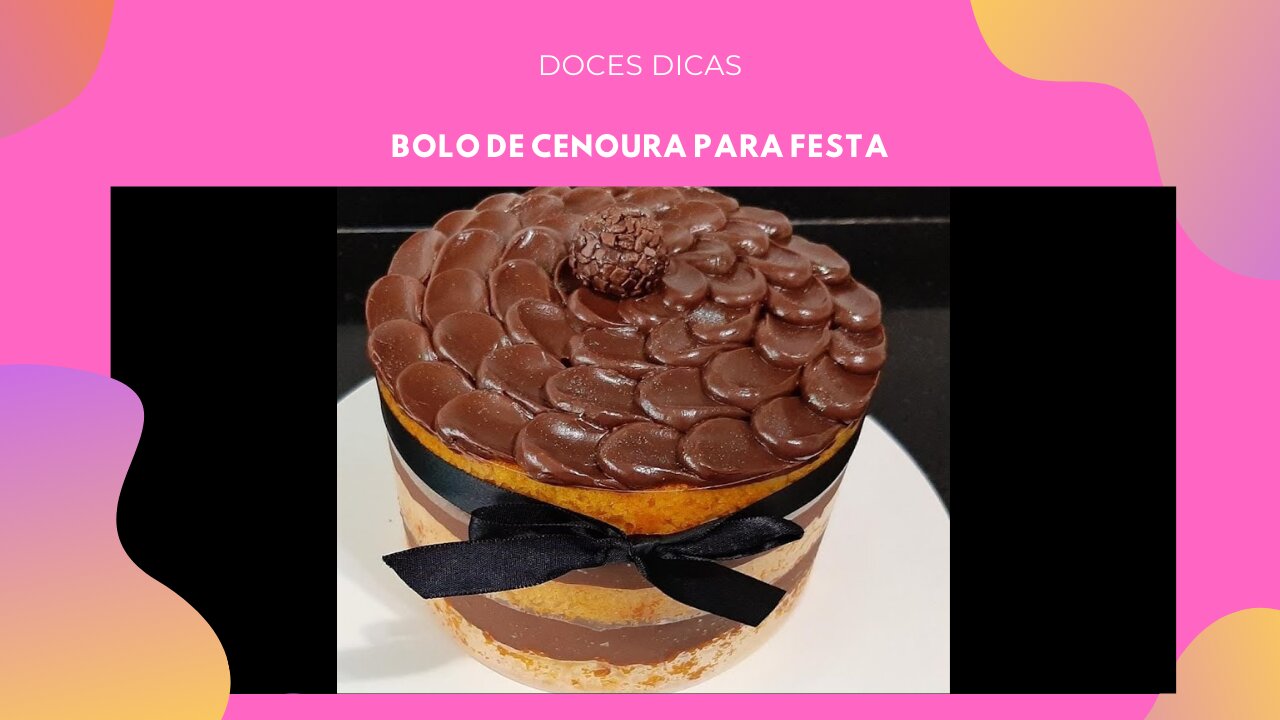 Bolo de Cenoura Para Festa