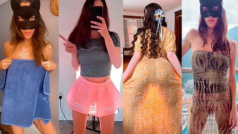 😱Transparent Dress Challenge😱[4K] Girls Without Underwear #4