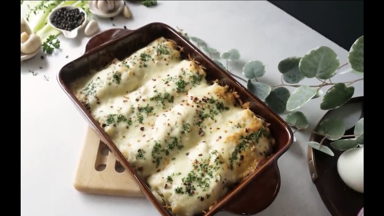 Chicken Alfredo Lasagna Rollups Recipe