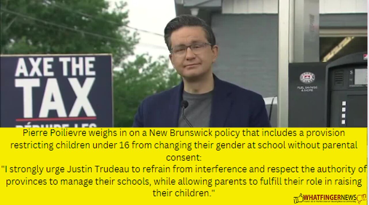 Pierre Poilievre weighs in on a New Brunswick policy that includes a provision restricting